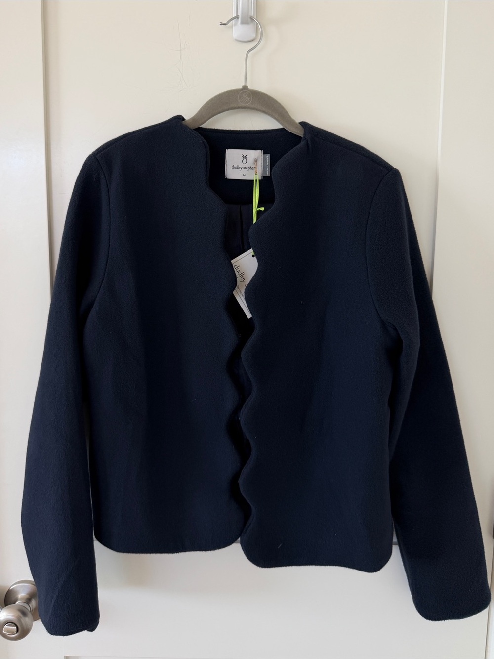 Dudley Stephens Navy Scallop-Edge Blazer